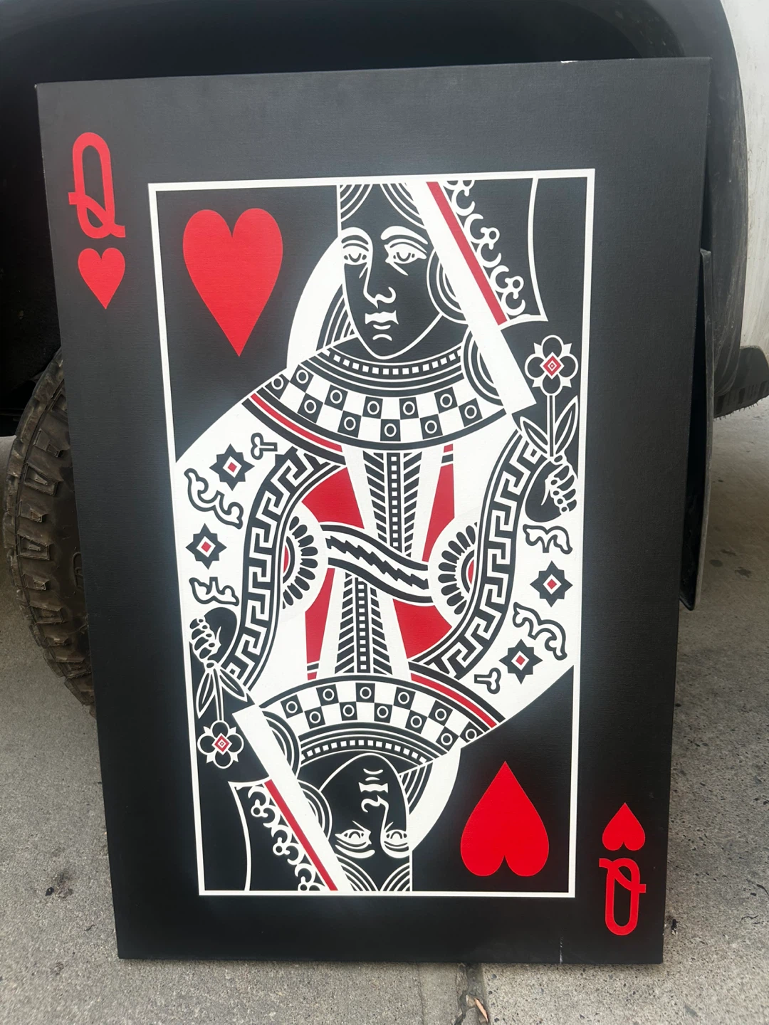 Queen of Hearts Playing Card Wall Art