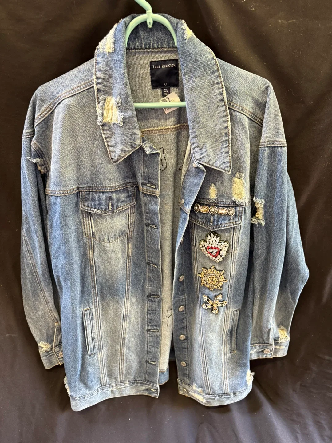 True Religion Denim Jacket - Size M/L thumbnail