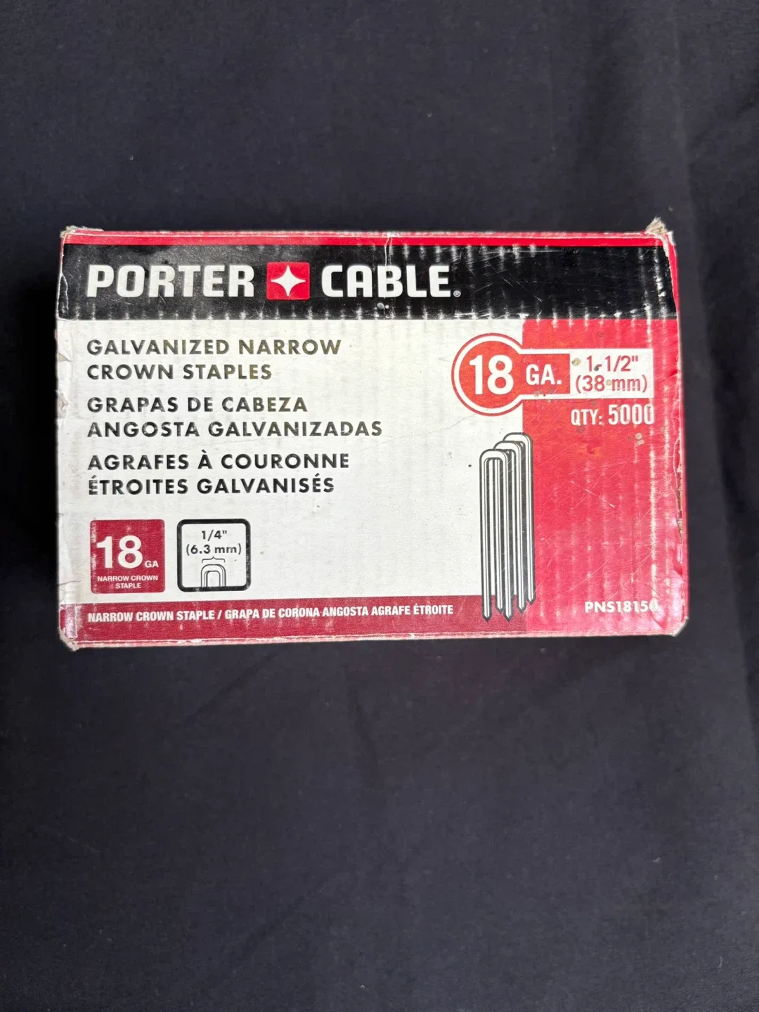 Porter Cable 18GA Narrow Crown Staples thumbnail