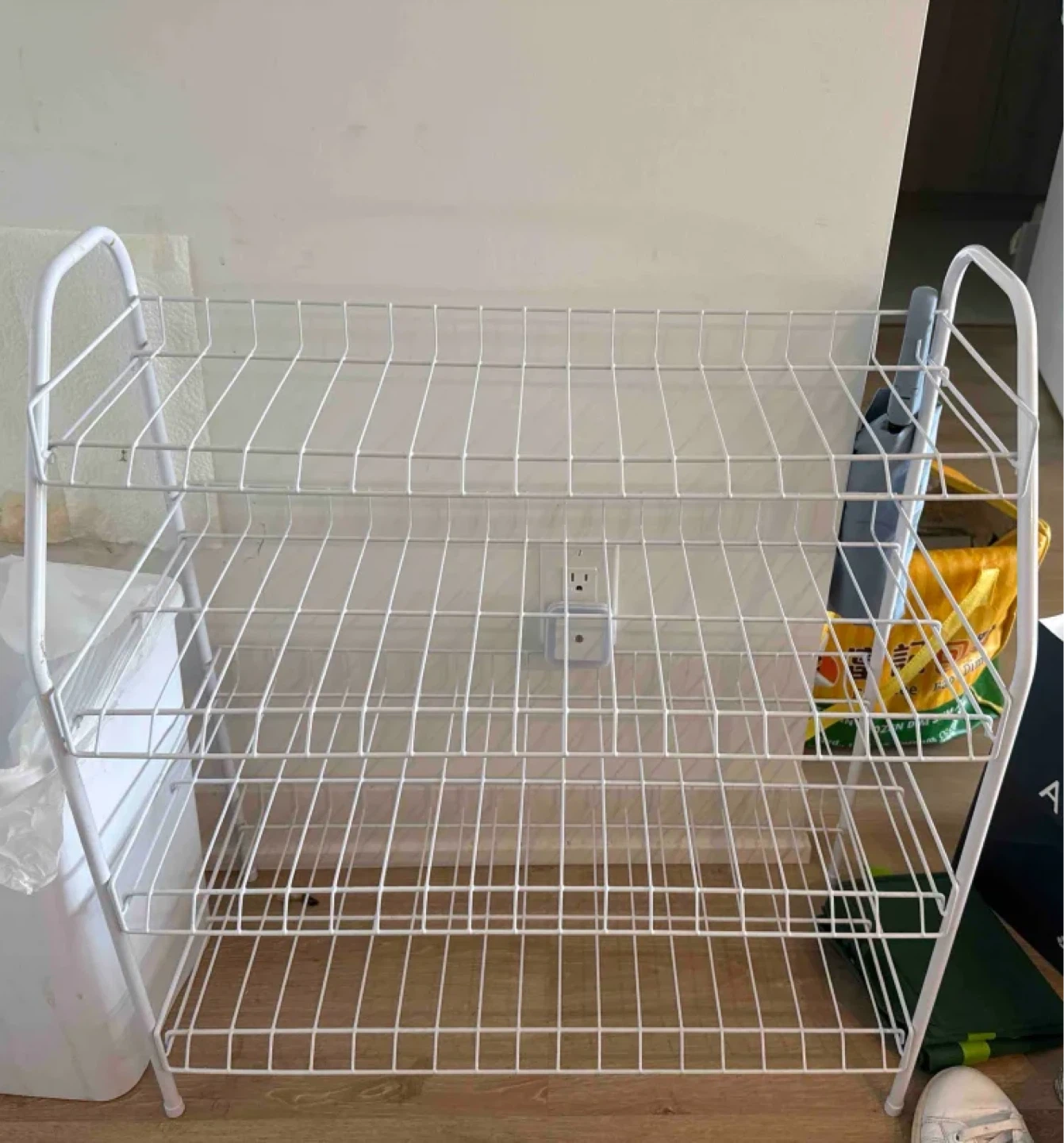 White Wire Rack Shelf