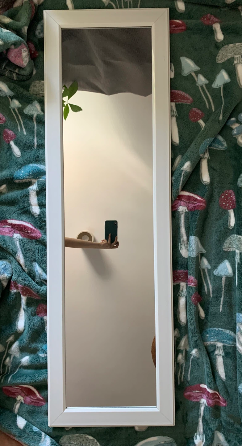 White framed mirror 16” x 52” - photo 2