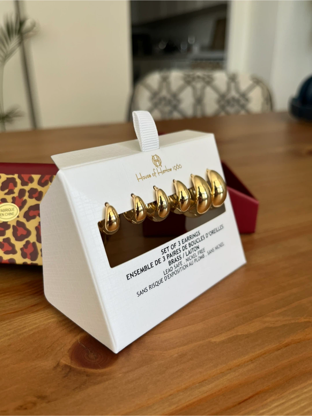 New Earring Set, Gold Tone House of Harlow 1960 - photo 2