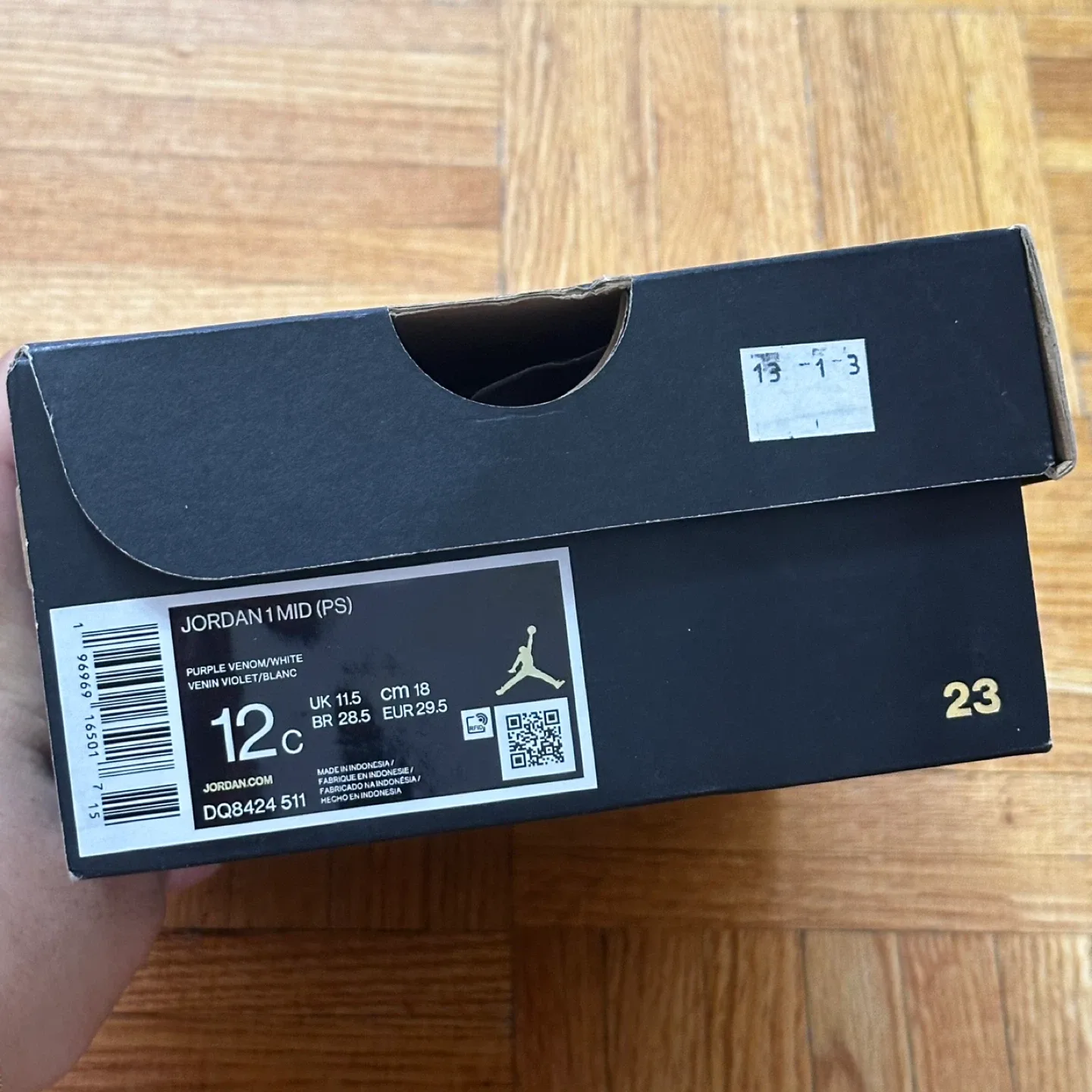 Jordan 1 MID (PS) Purple Venom/White Kids image indicator(8)