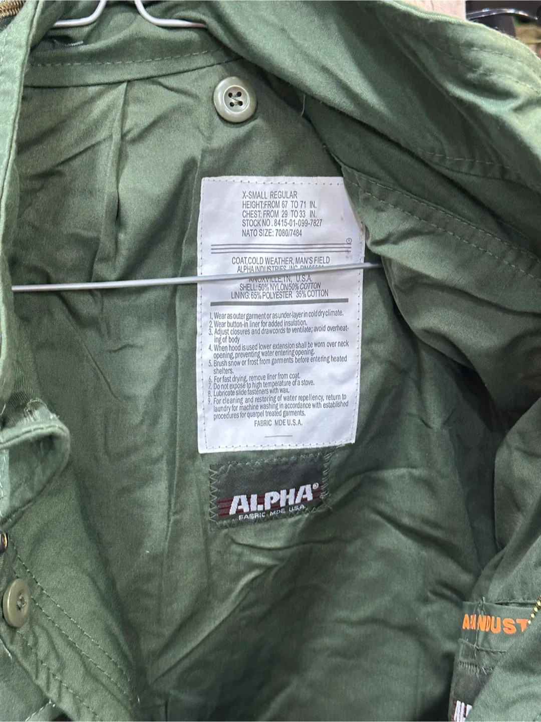 Alpha Industries M-65 Field Coat XS S M Brand new only image indicator(2)