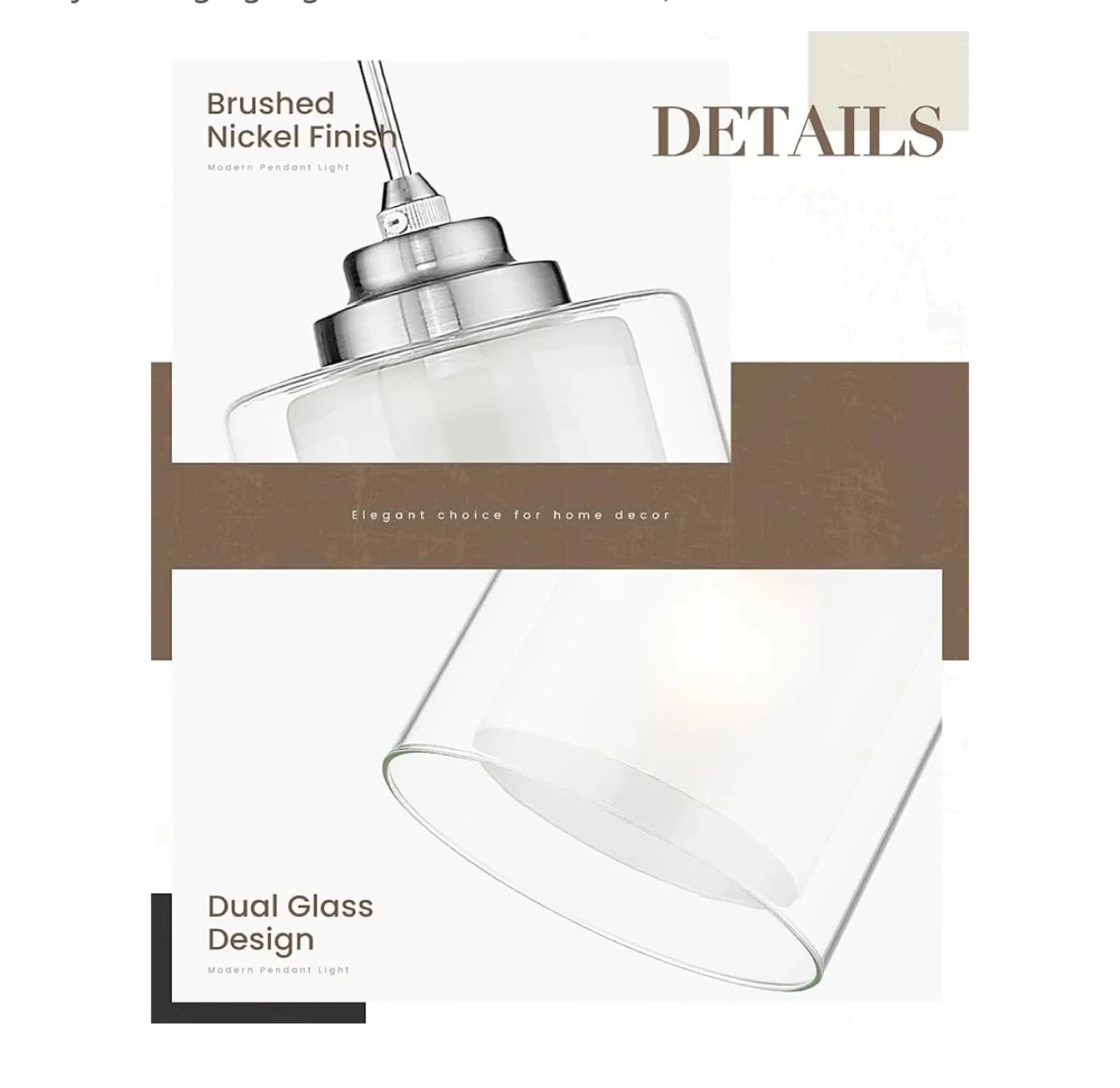 ✨ Modern 3-Light Glass Pendant ✨ Set of 2 or Buy Separately image indicator(3)
