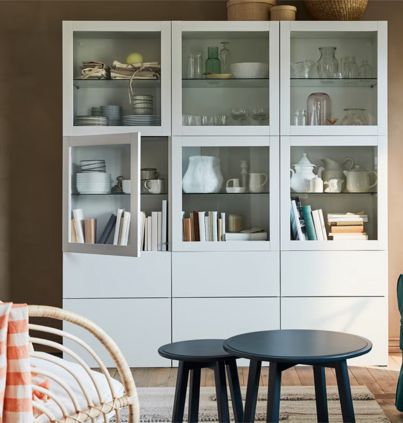 New IKEA SINDVIK Glass Door - beige/Clear, 60x64 cm - photo 3