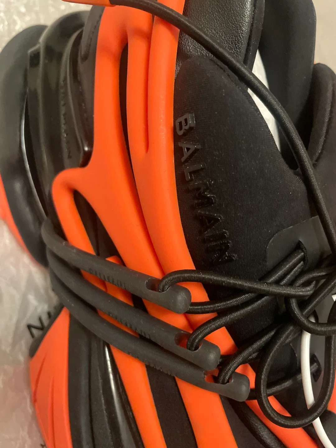 Balmain Paris Black & Orange Sneakers image indicator(4)