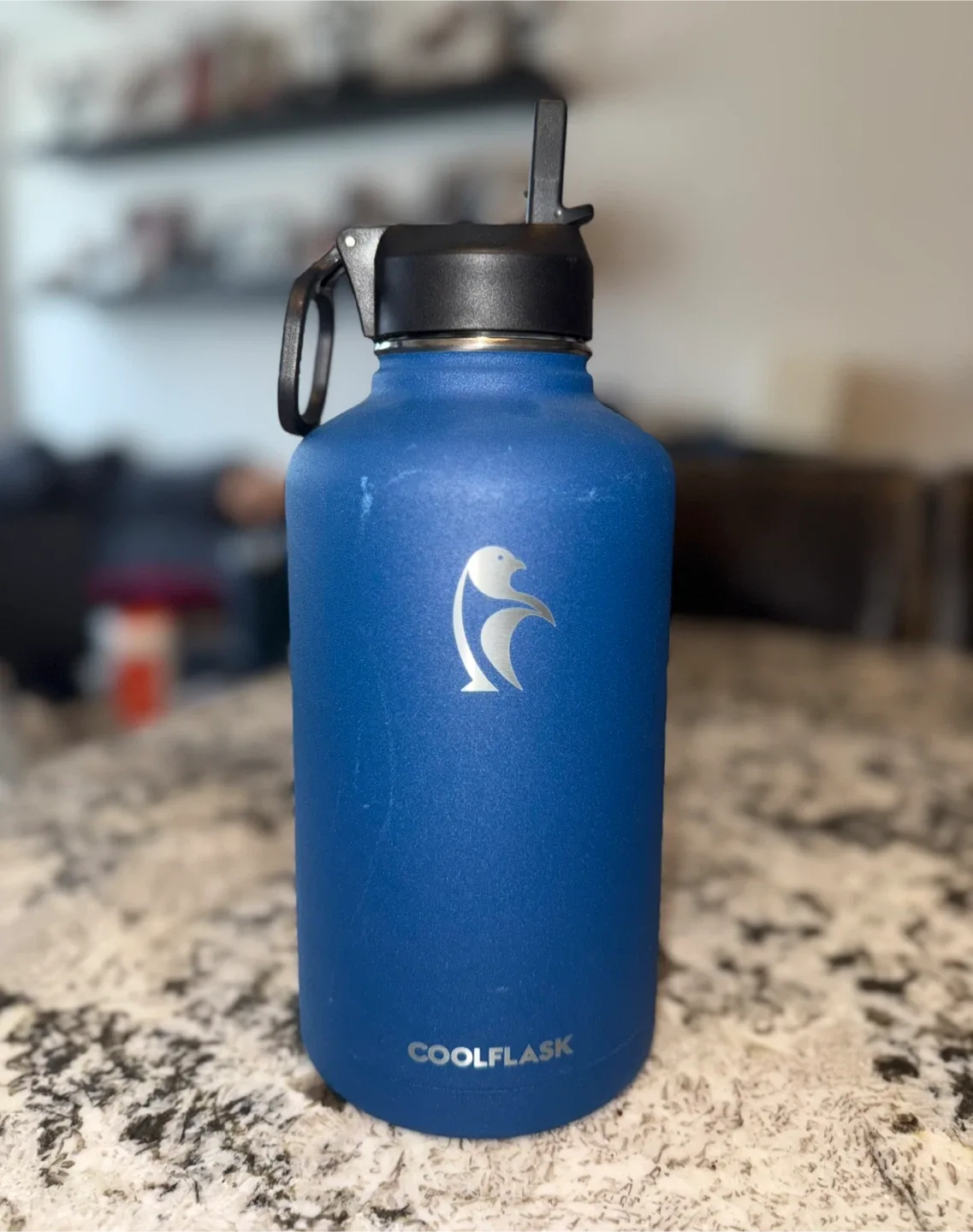 Coolflask 64 oz Water Bottle + 2 Lids + Sleeve image indicator(3)