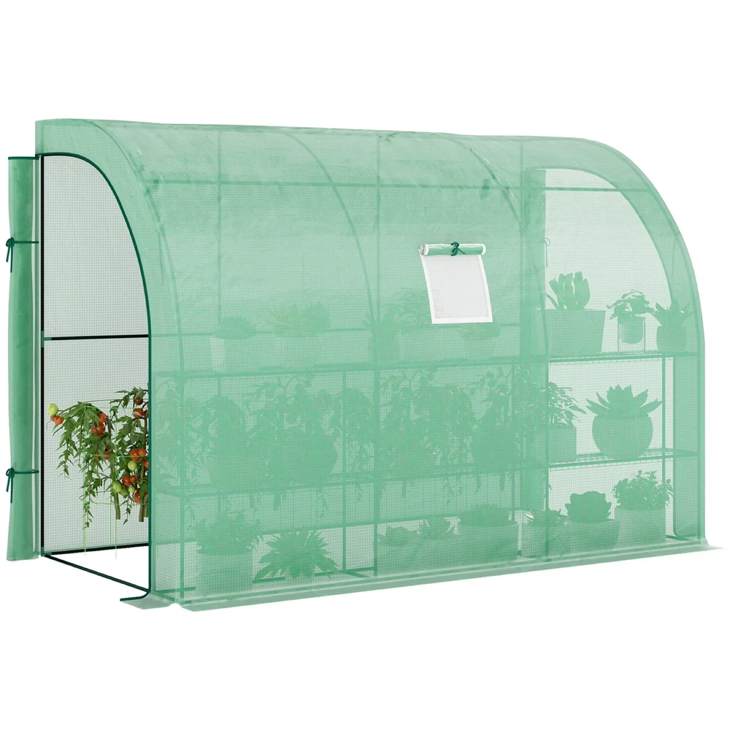 Walk-in Wall Lean-to Greenhouse, 10' x 5' x 7 thumbnail