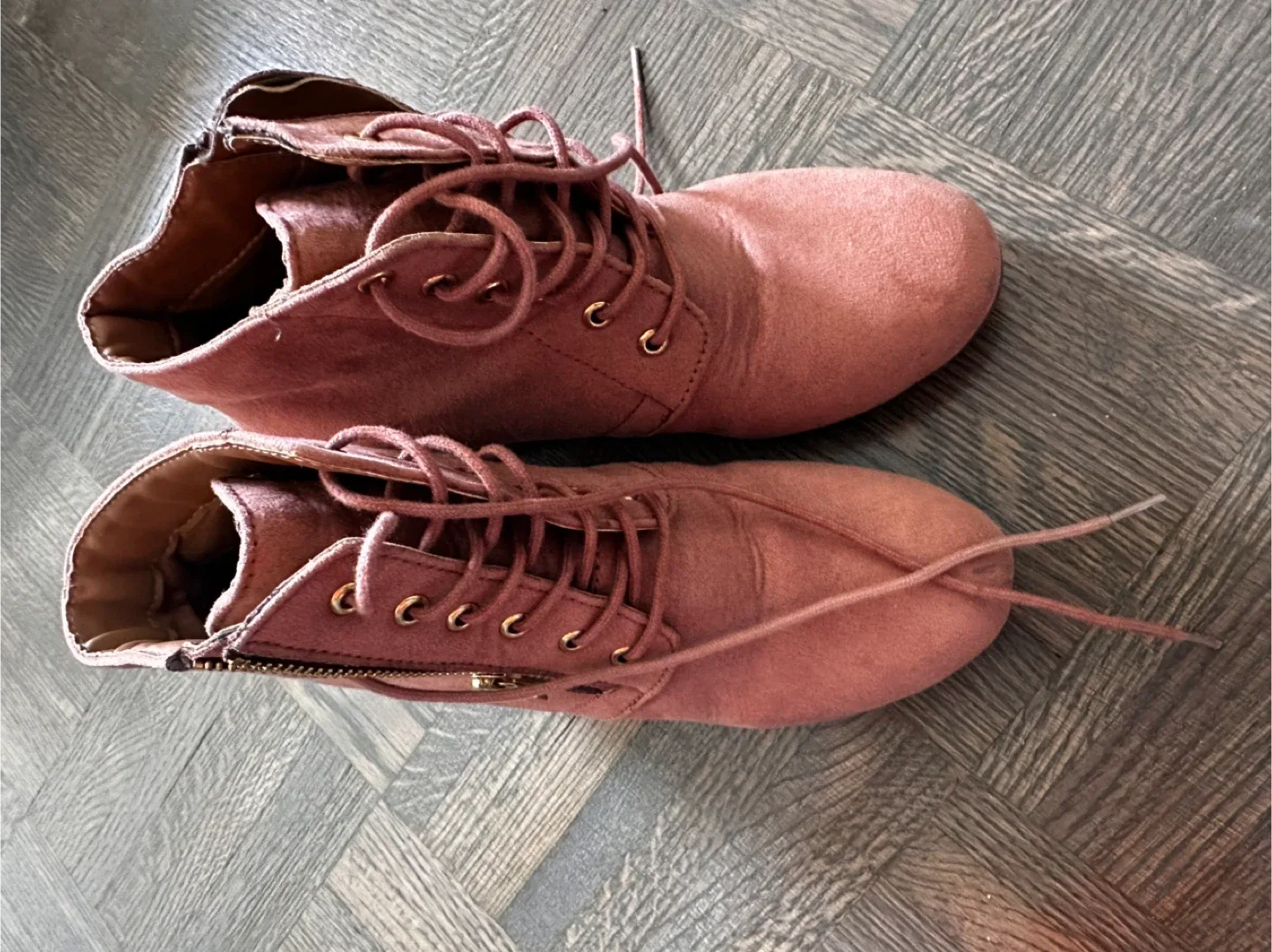 Pink Wedge Heel Ankle Boots image indicator(2)