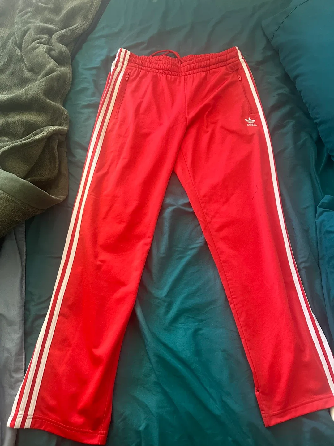 Adidas Red Track Pants - Size L image indicator(2)