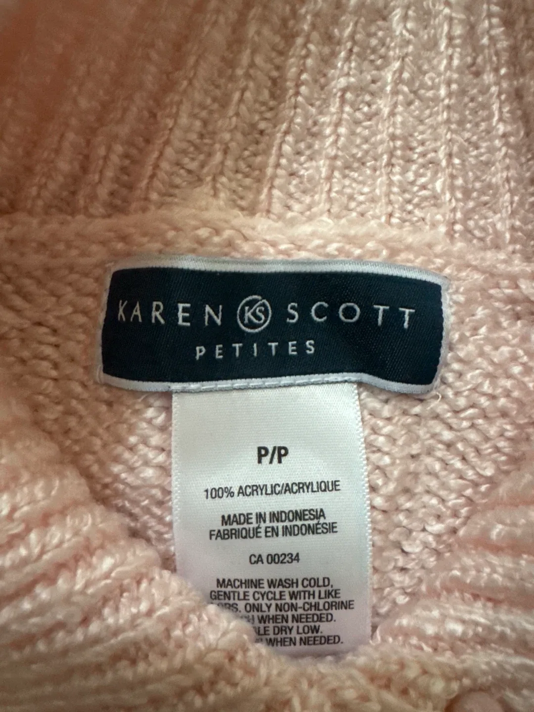 Karen Scott Petites Pink Sweater Size P/P image indicator(3)