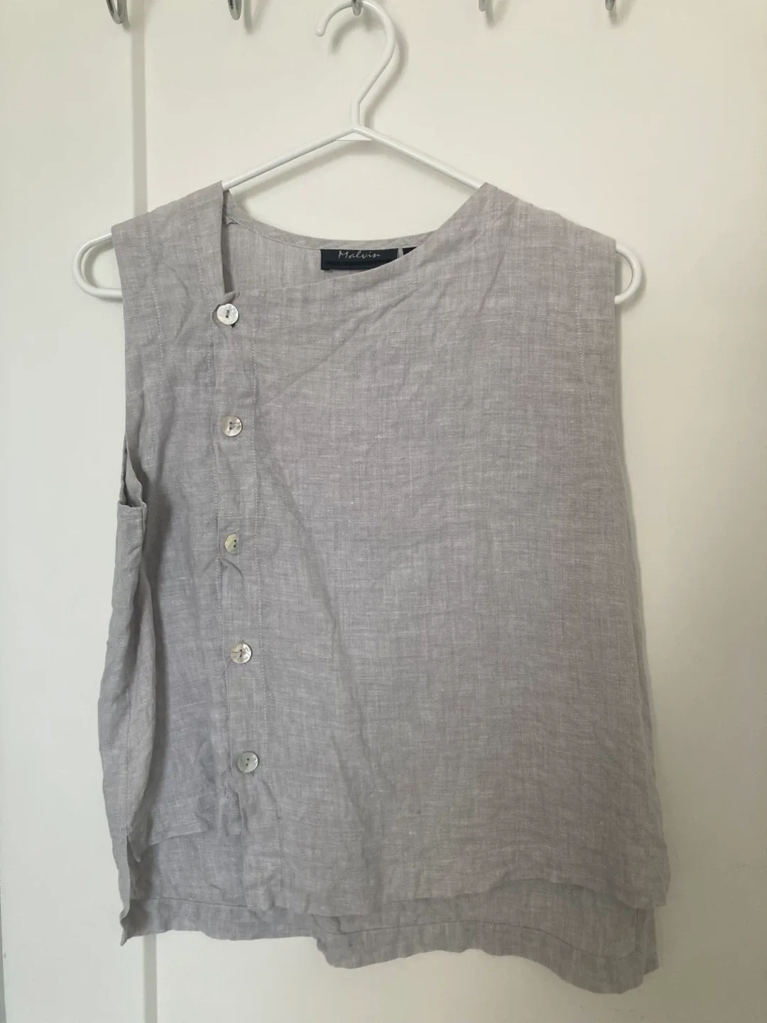 Malvin Sleeveless Linen Top thumbnail