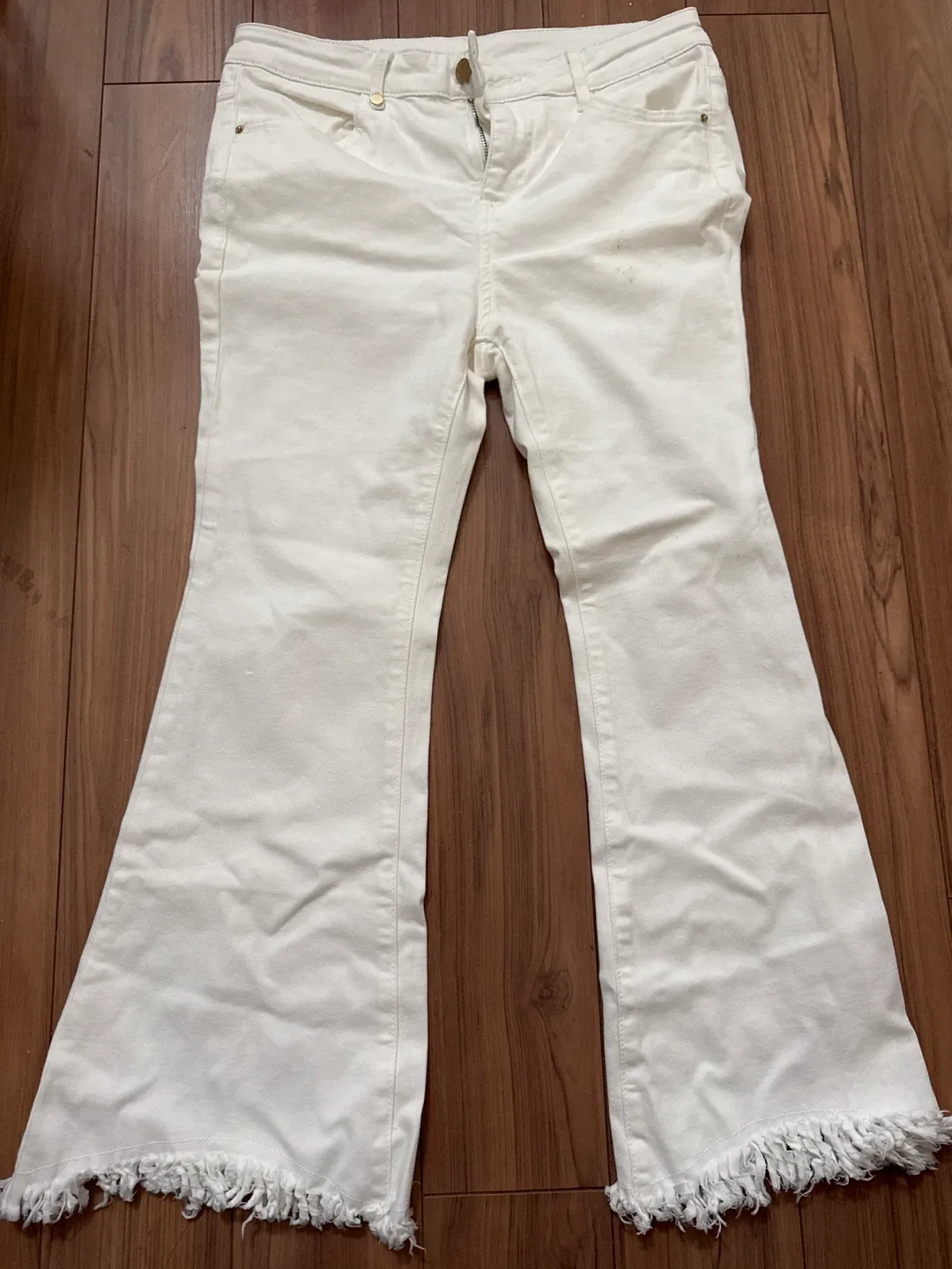 Peacebird White Flare Jeans thumbnail