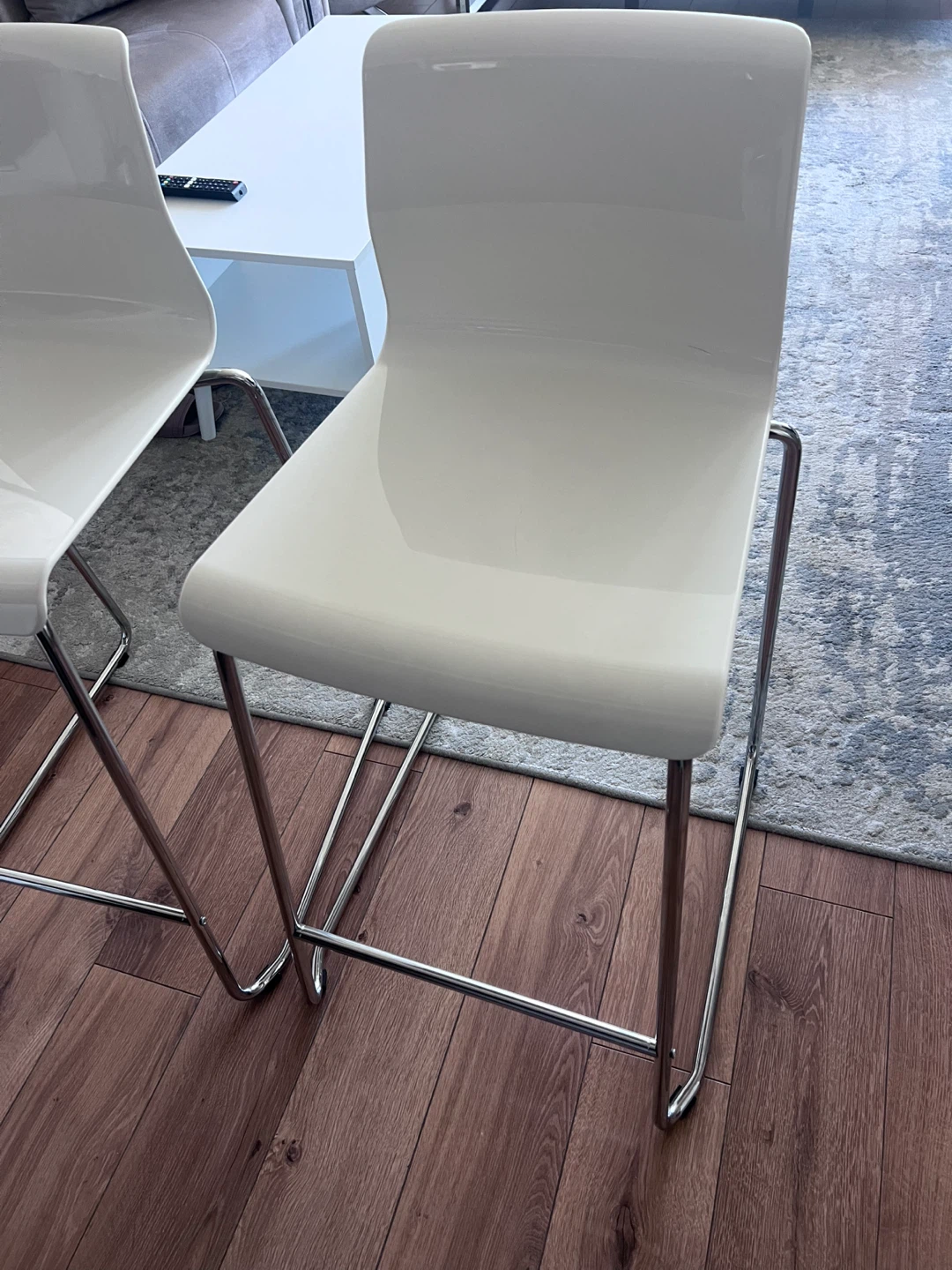 IKEA Glenn Bar Stools - White/Chrome - photo 2