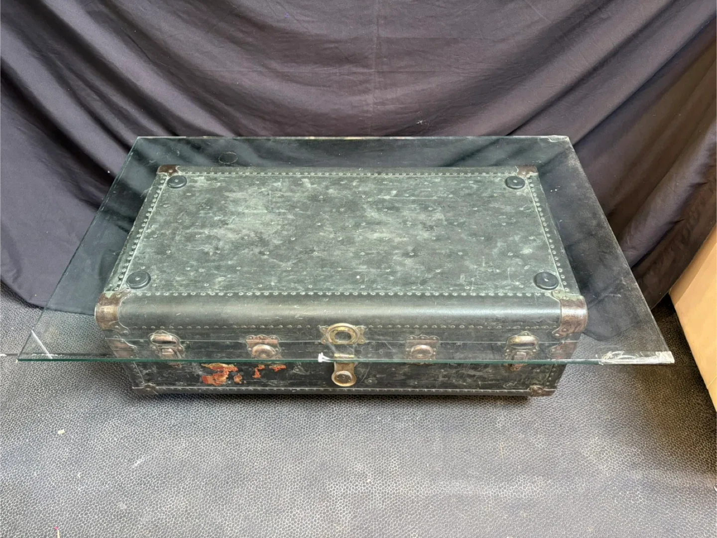 Vintage Steamer Trunk Coffee Table thumbnail