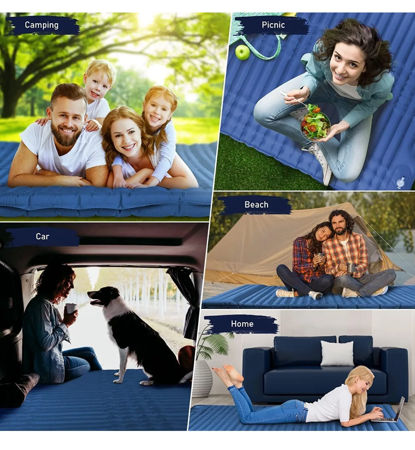 Elegear Double Sleeping Pad with Built-in Foot Pump image indicator(6)