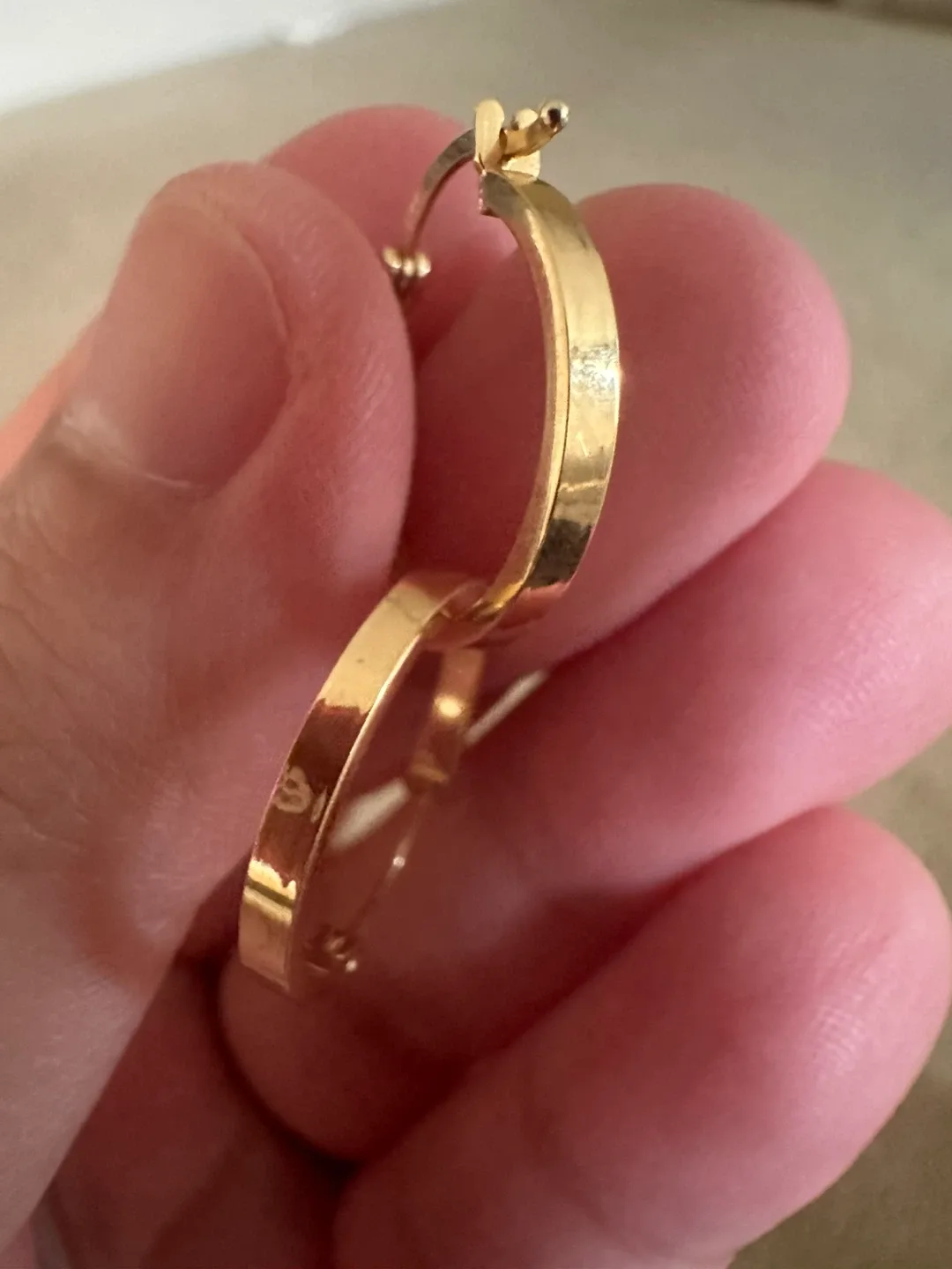 18k plain hoop earrings-Open for lay away 1 month image indicator(4)