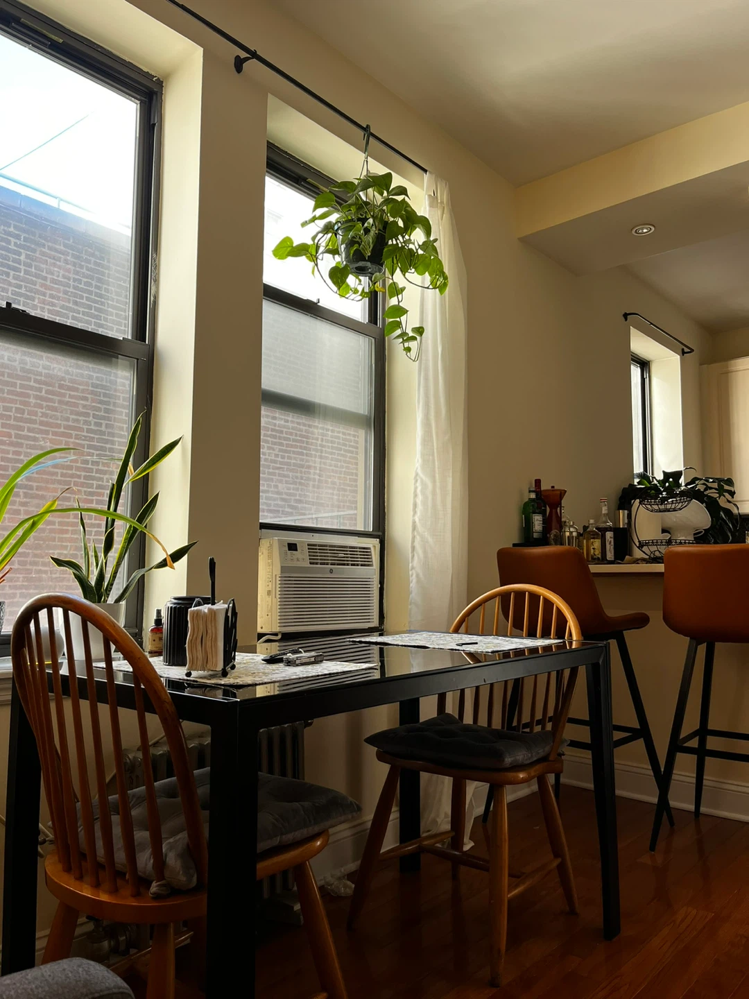 Black Glass Top Dining Table - photo 3