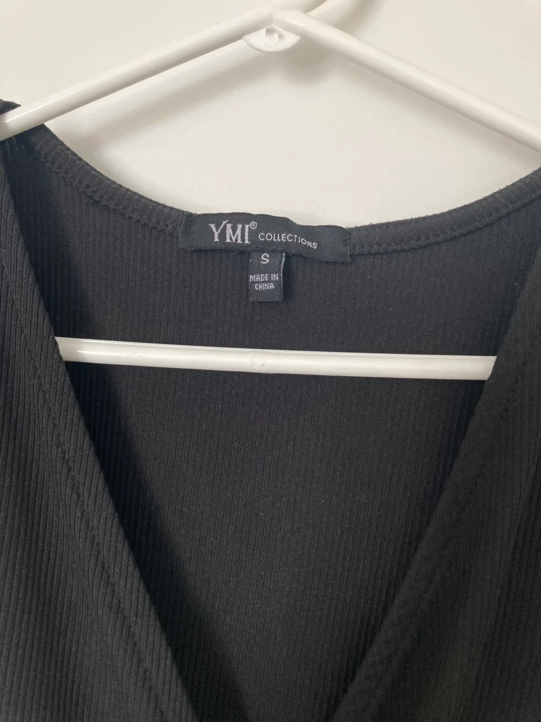 YMI Collections Black Wrap Top - Size Small image indicator(2)