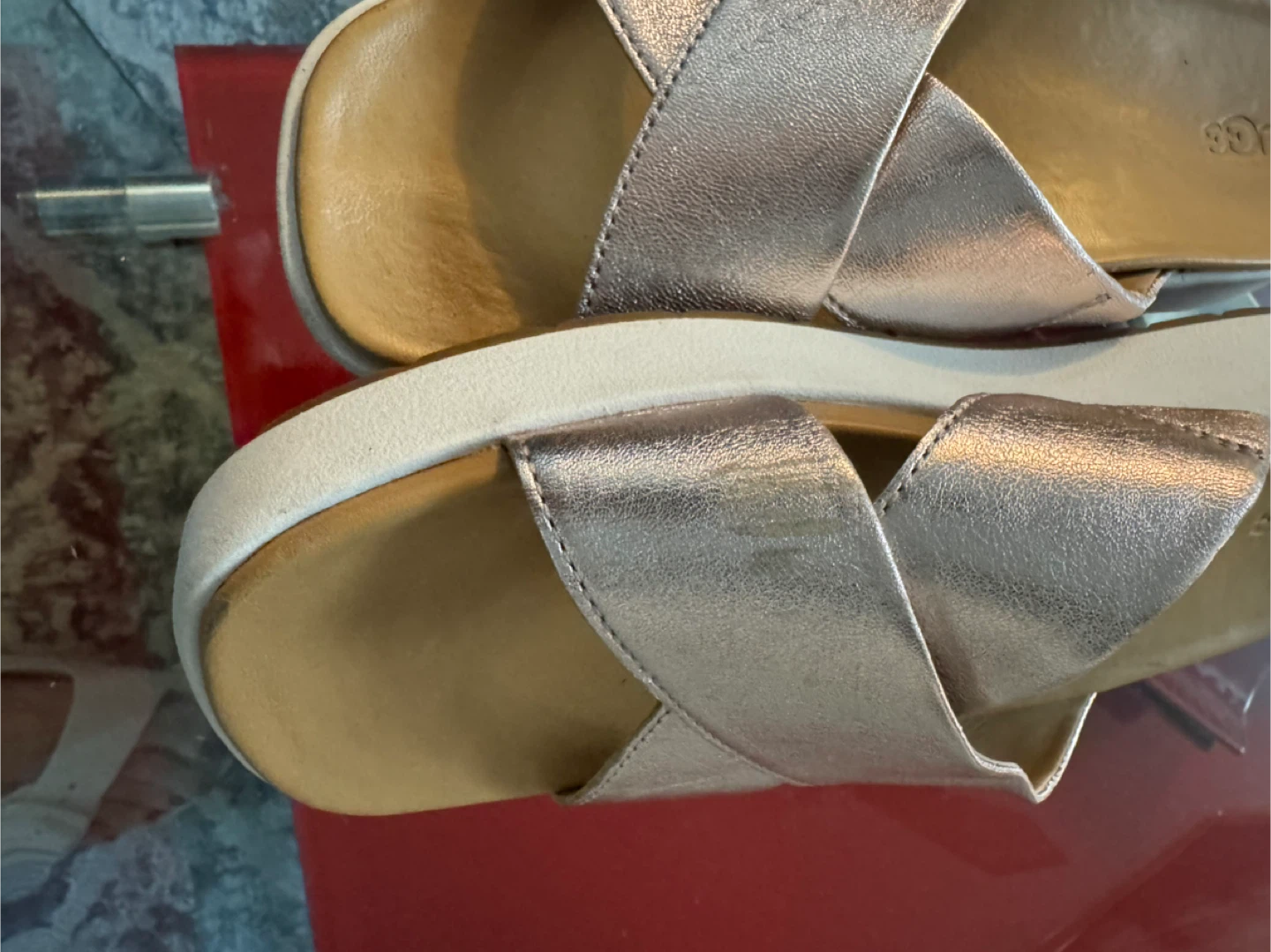 UGG Rose Gold Criss Cross Sandals - photo 2