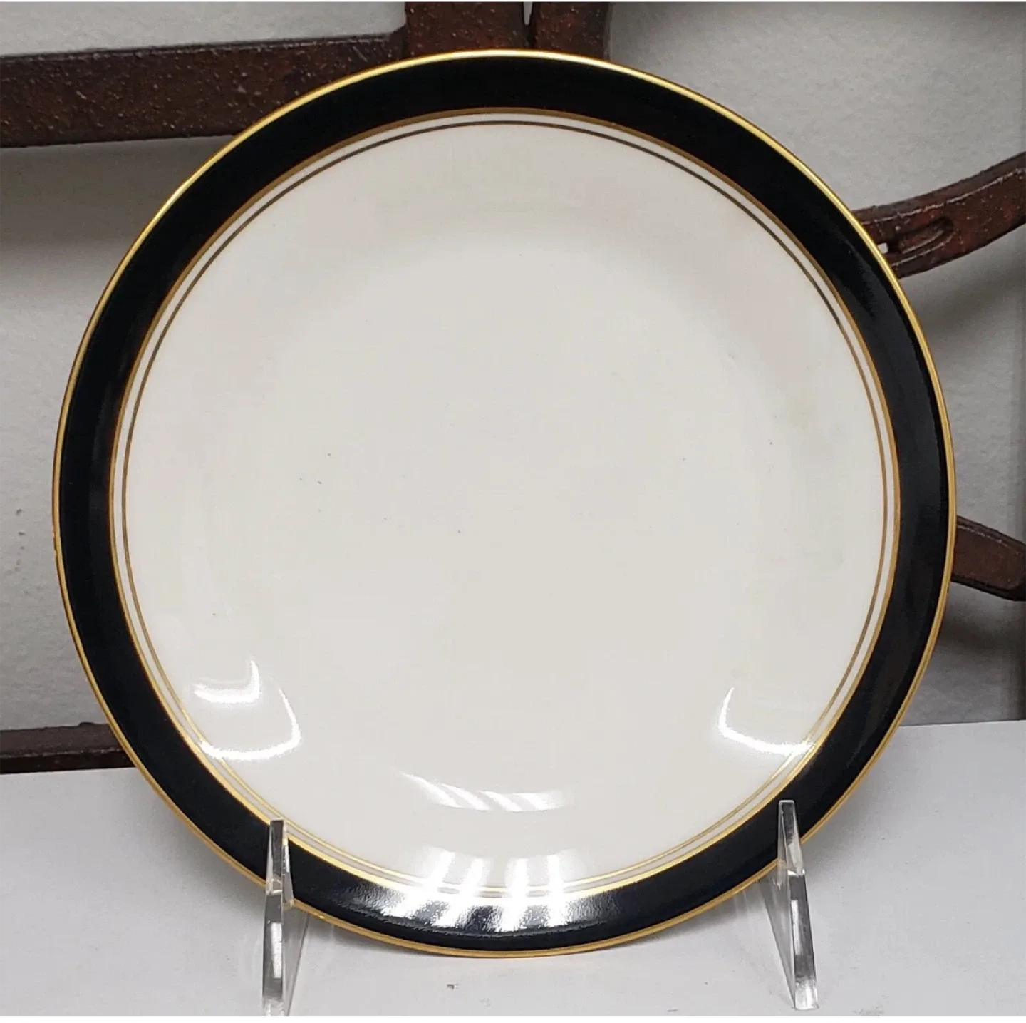 9 x Vintage Noritake Ivory China Plates/Bowls - Ivory and Ebony thumbnail
