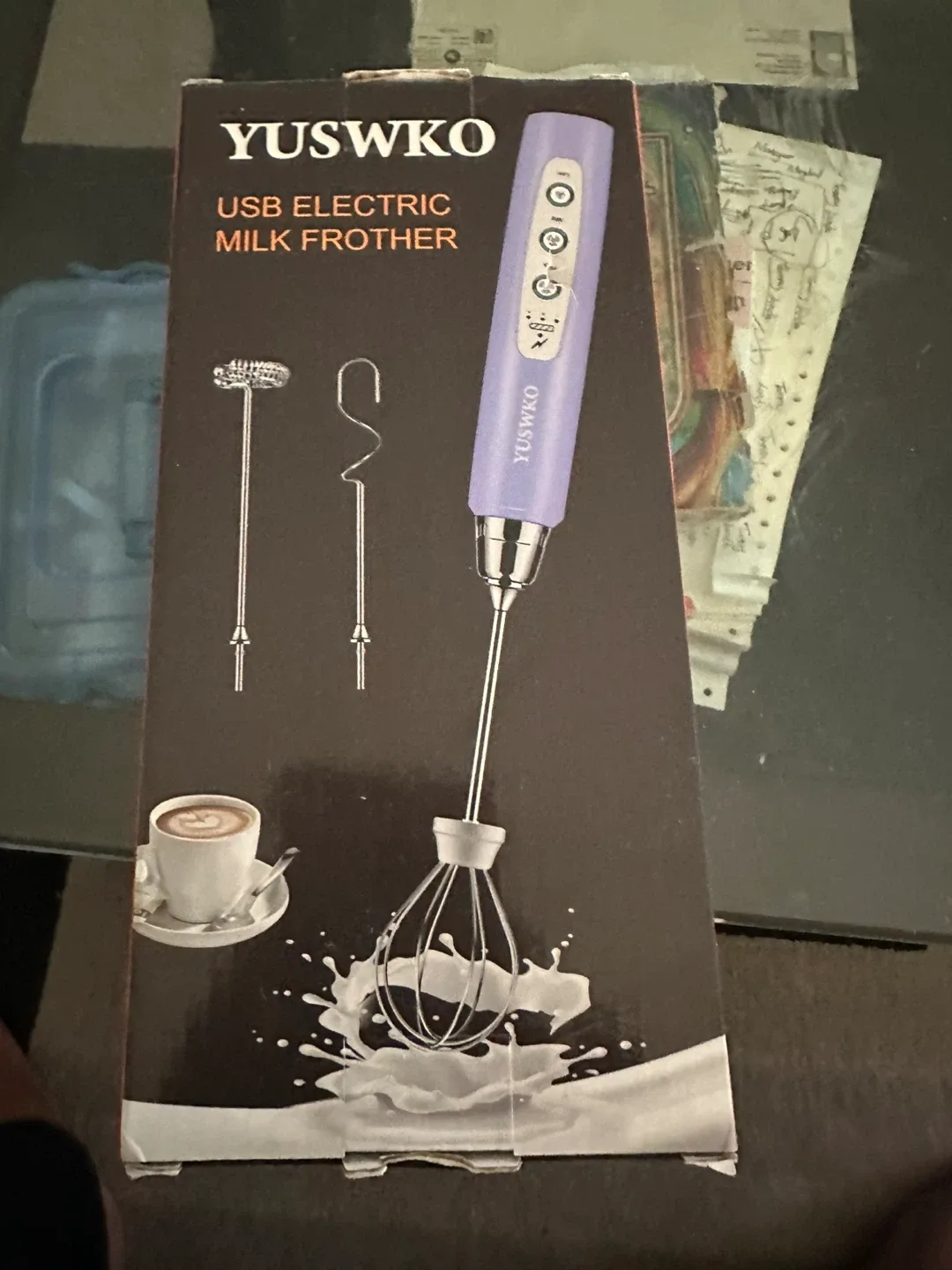 YUSWKO USB Electric Milk Frother - New in Box! image indicator(6)