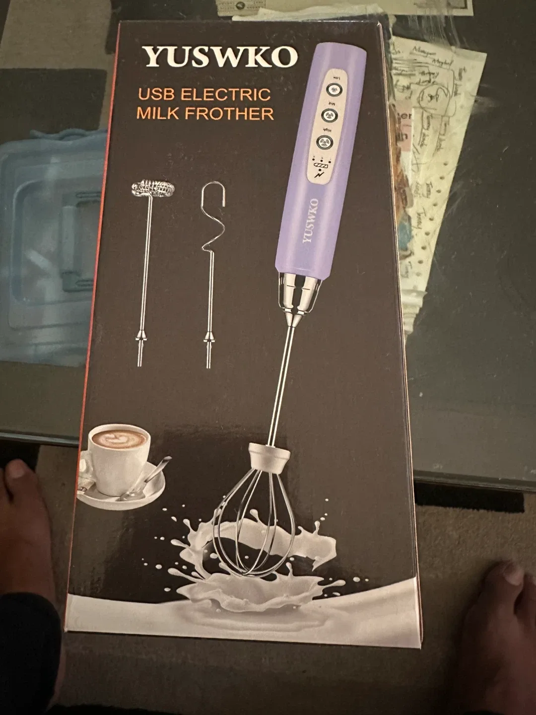 YUSWKO USB Electric Milk Frother - New in Box! image indicator(7)