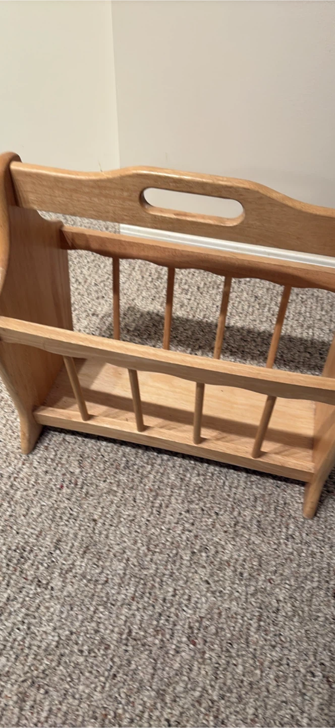 Wooden Magazine Rack