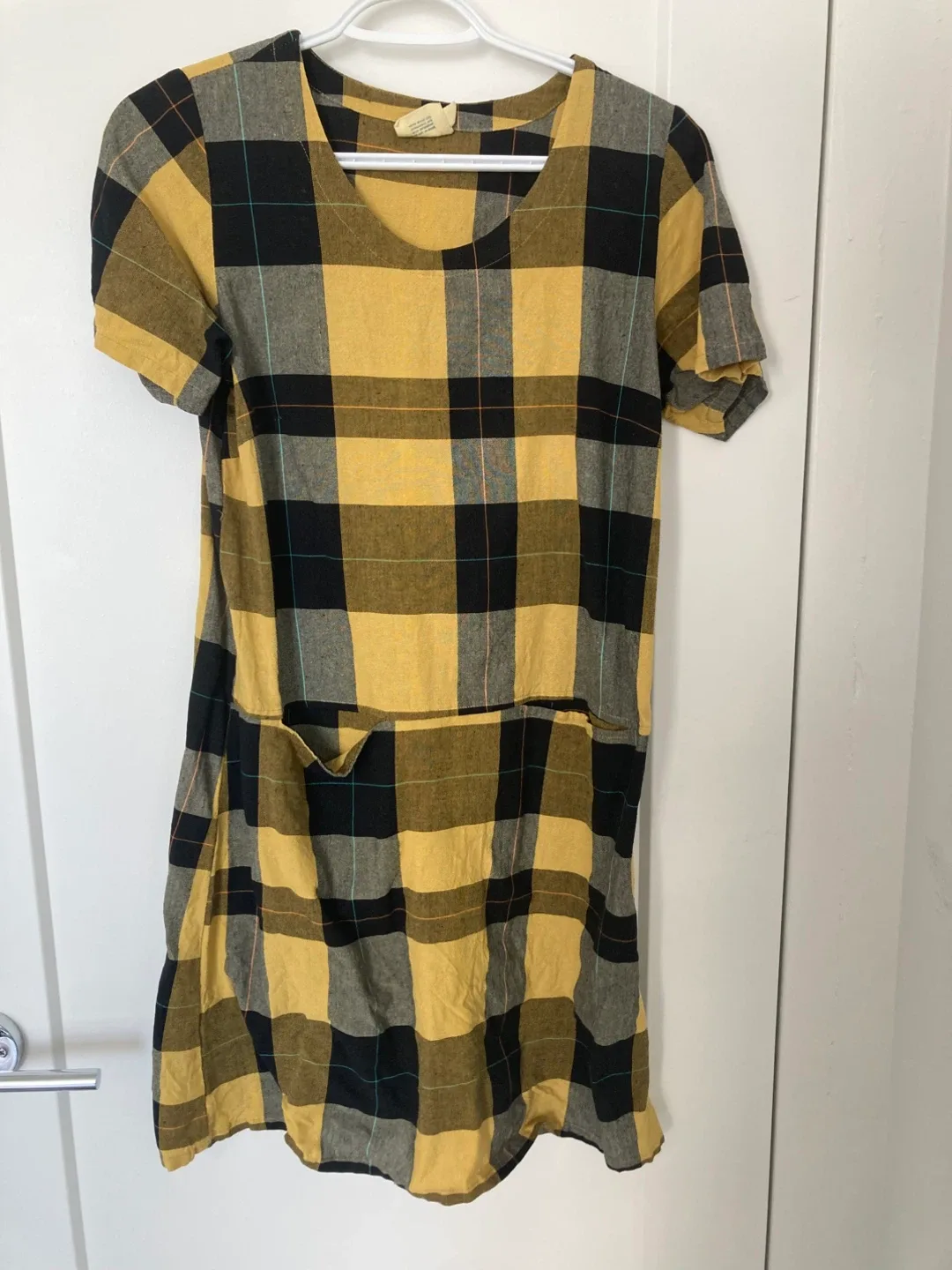 Plaid Dress - Yellow, Black, & Grey thumbnail