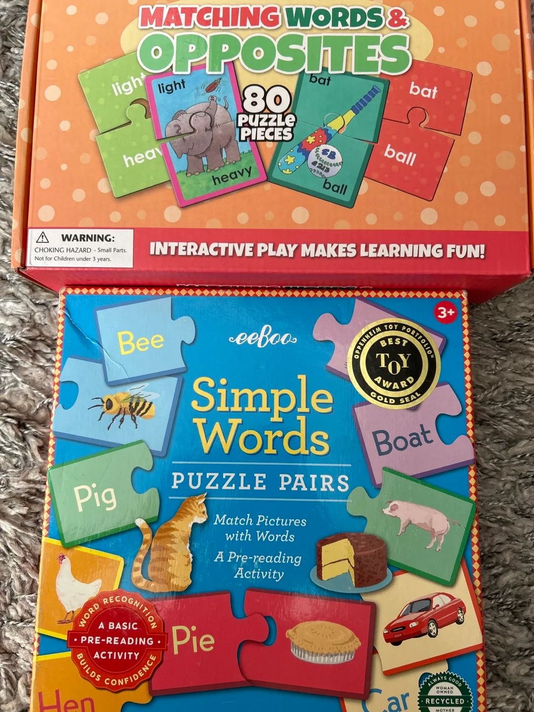 eeBoo Simple Words & Matching Words Opposites Puzzles thumbnail
