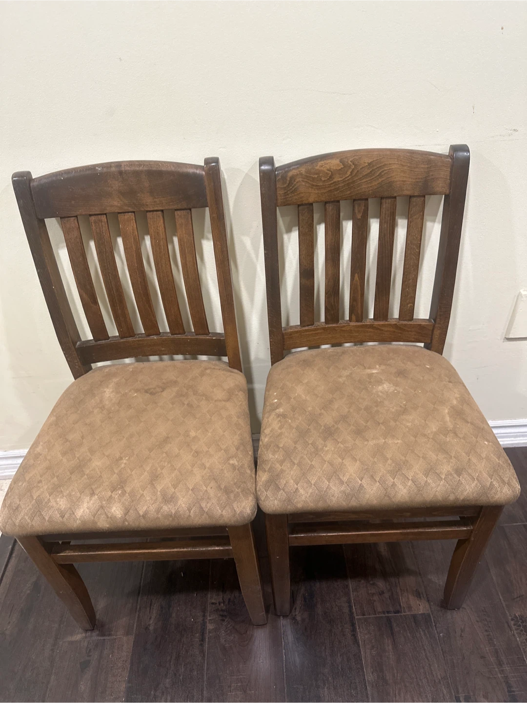 Pair of Vintage Wooden Dining Chairs