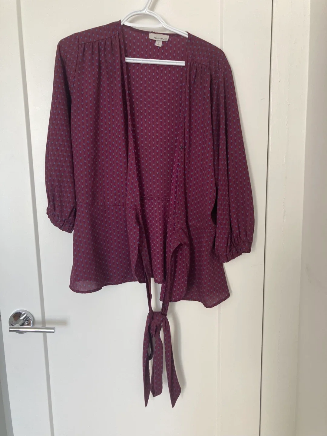 Allison Joy Burgundy Blouse - Size M thumbnail
