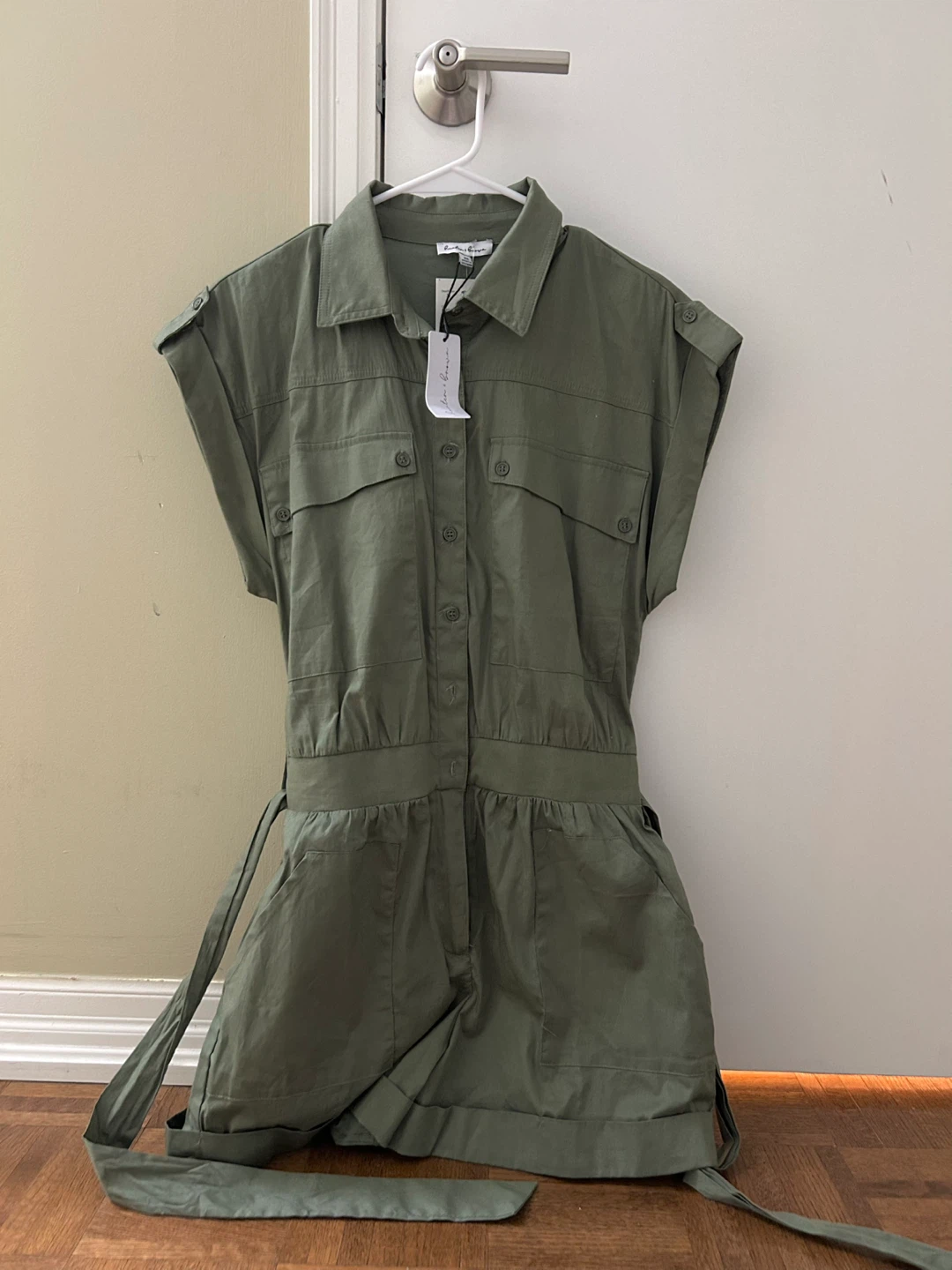 Olive Green Romper - Size Small