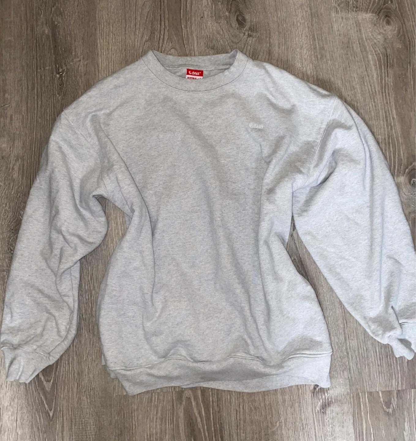 TNA heather grey crew neck thumbnail