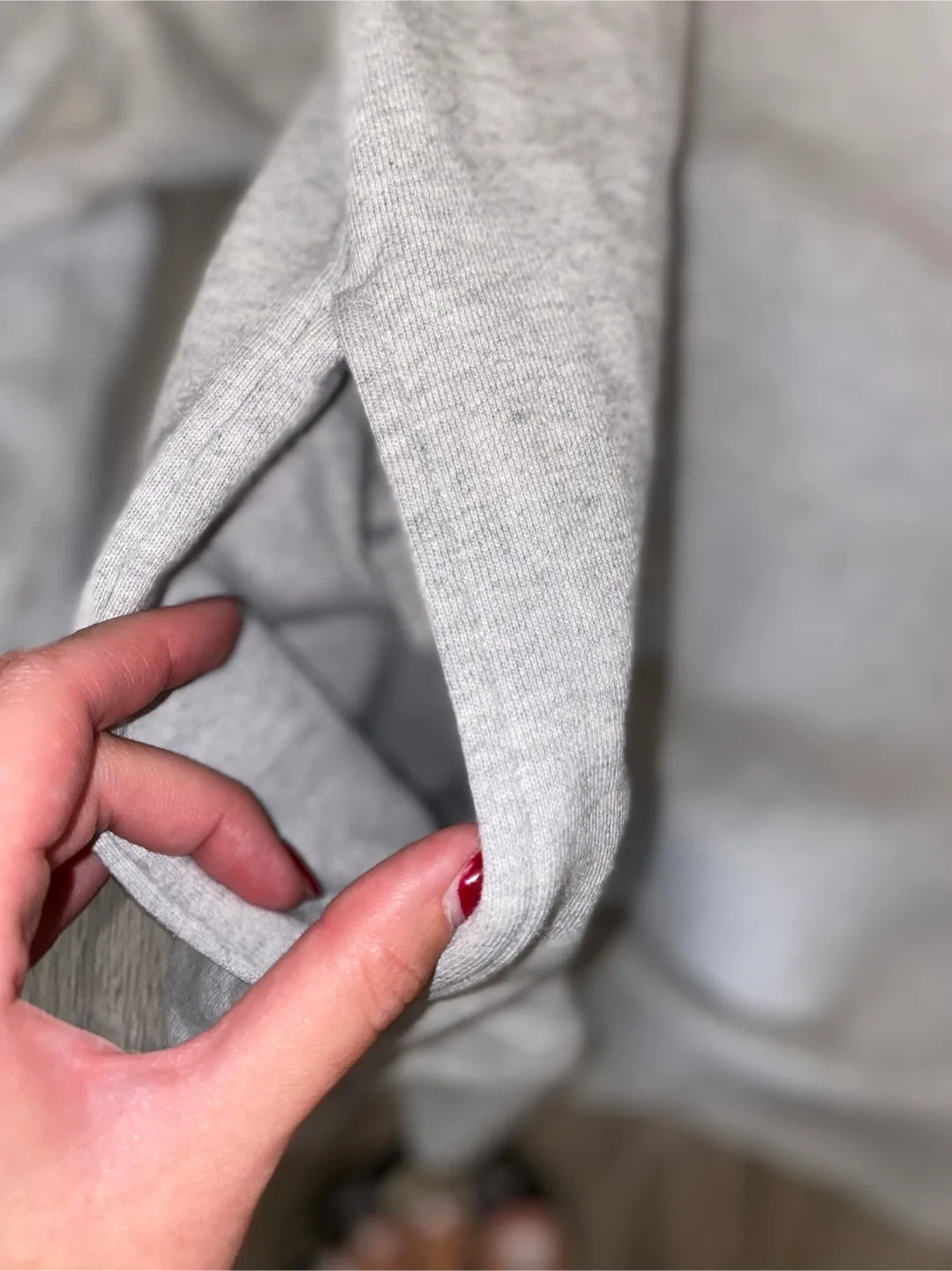 TNA heather grey crew neck image indicator(4)