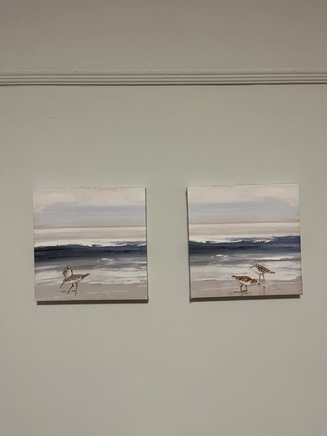 Two Beach Scene Wall Art Canvases