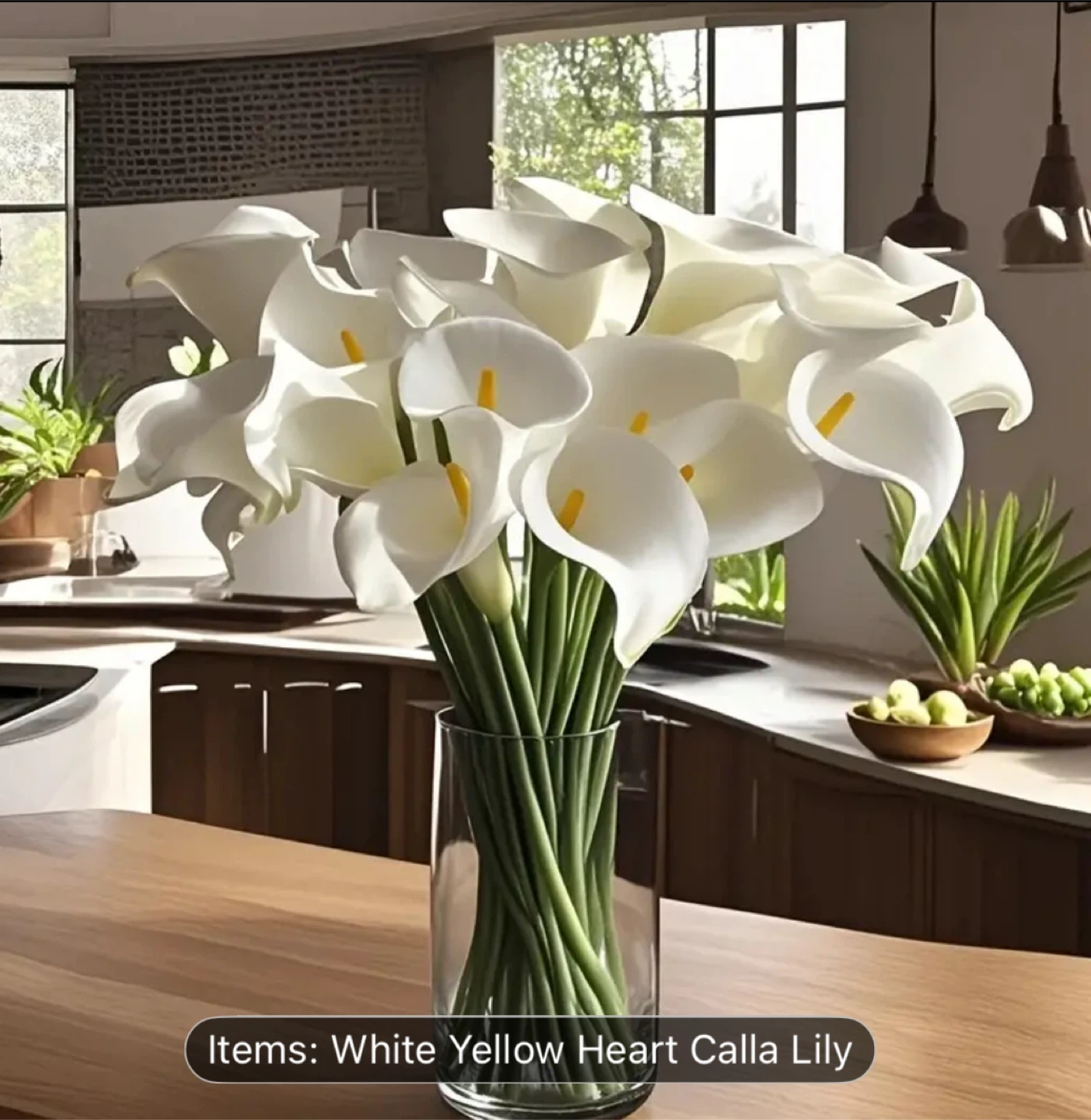 14pc White Calla Lily Artificial Flower Bouquet