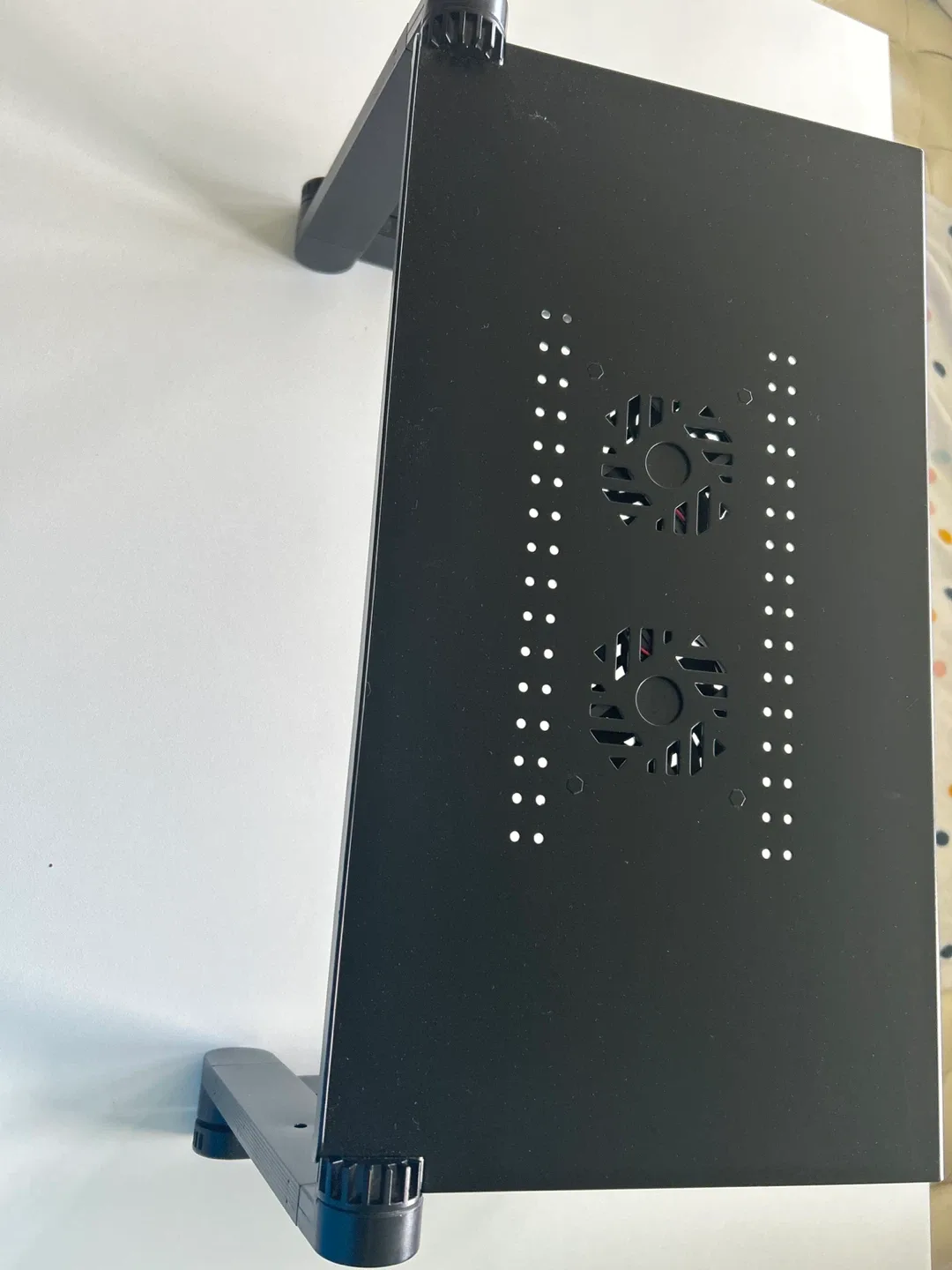 Adjustable Laptop Stand with Cooling Fans - Black thumbnail