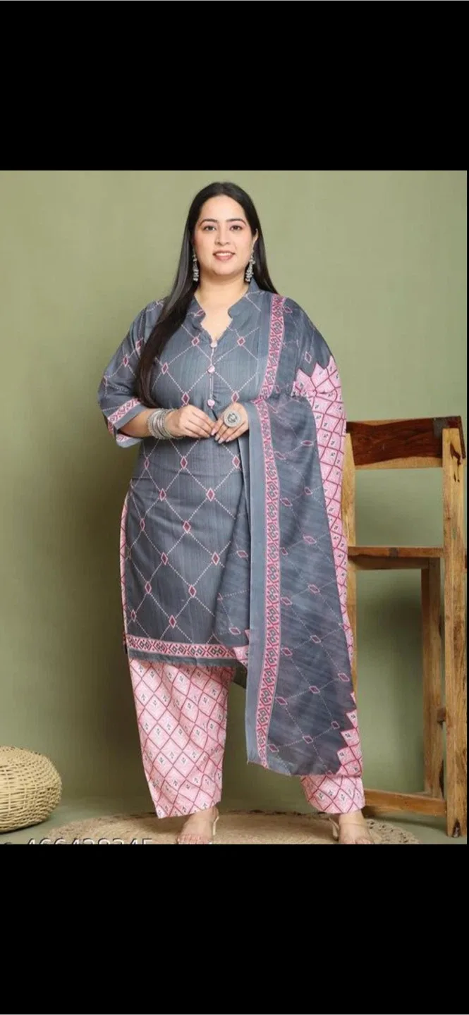 Grey & Pink Salwar Kameez thumbnail