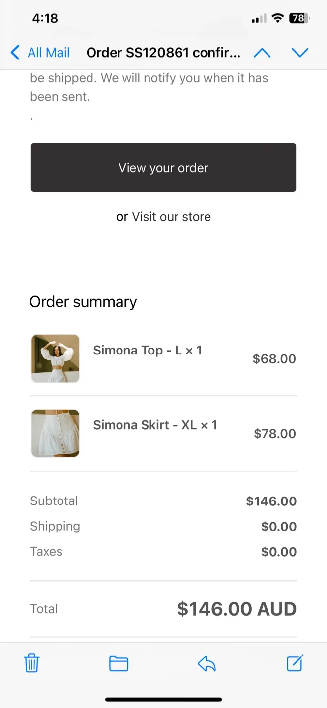 Sabo Skirt White Two-Piece Set - Size L image indicator(5)