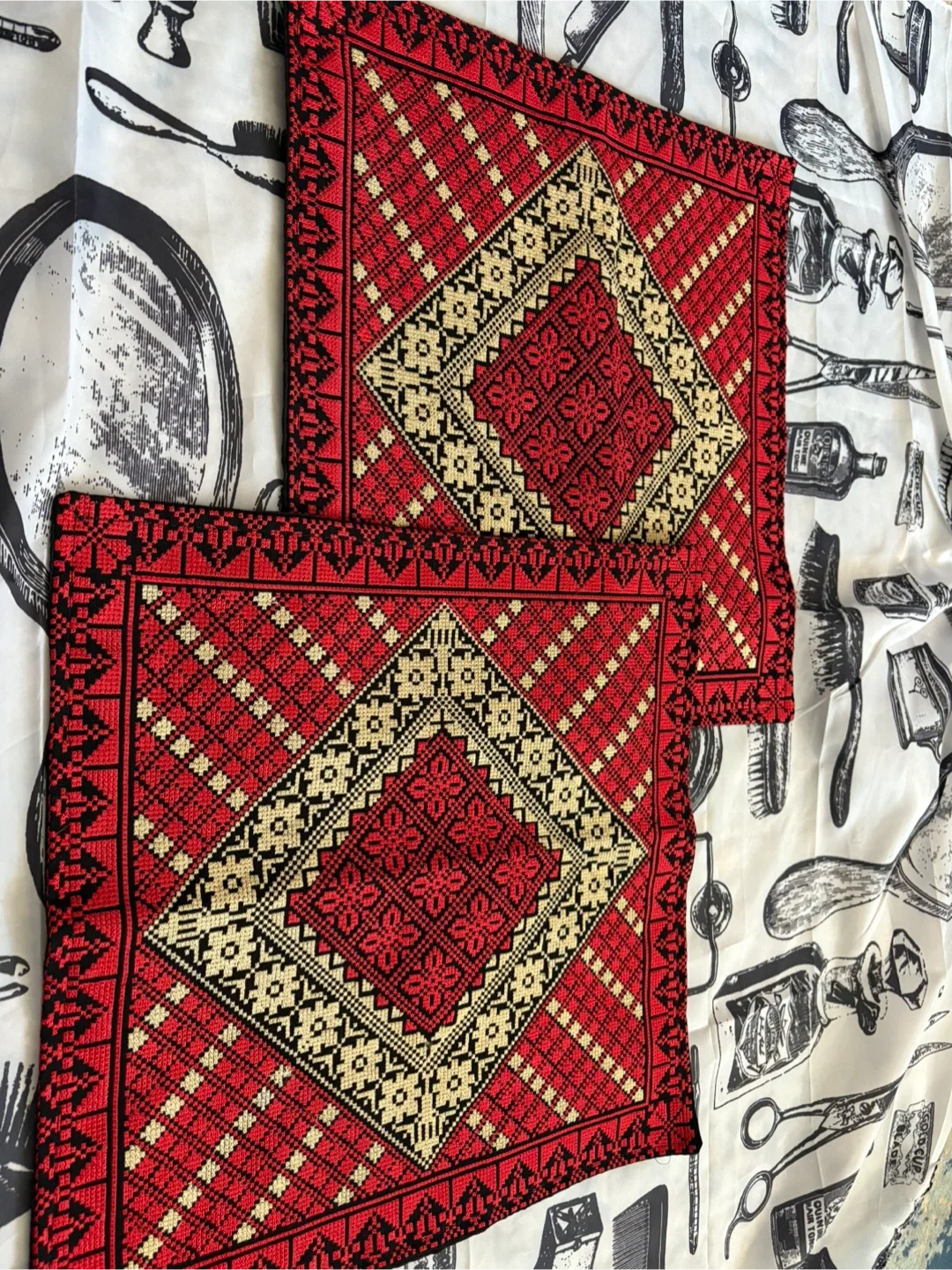 Brand new palastine Embroidered throw pillow cover - Set of 2 thumbnail