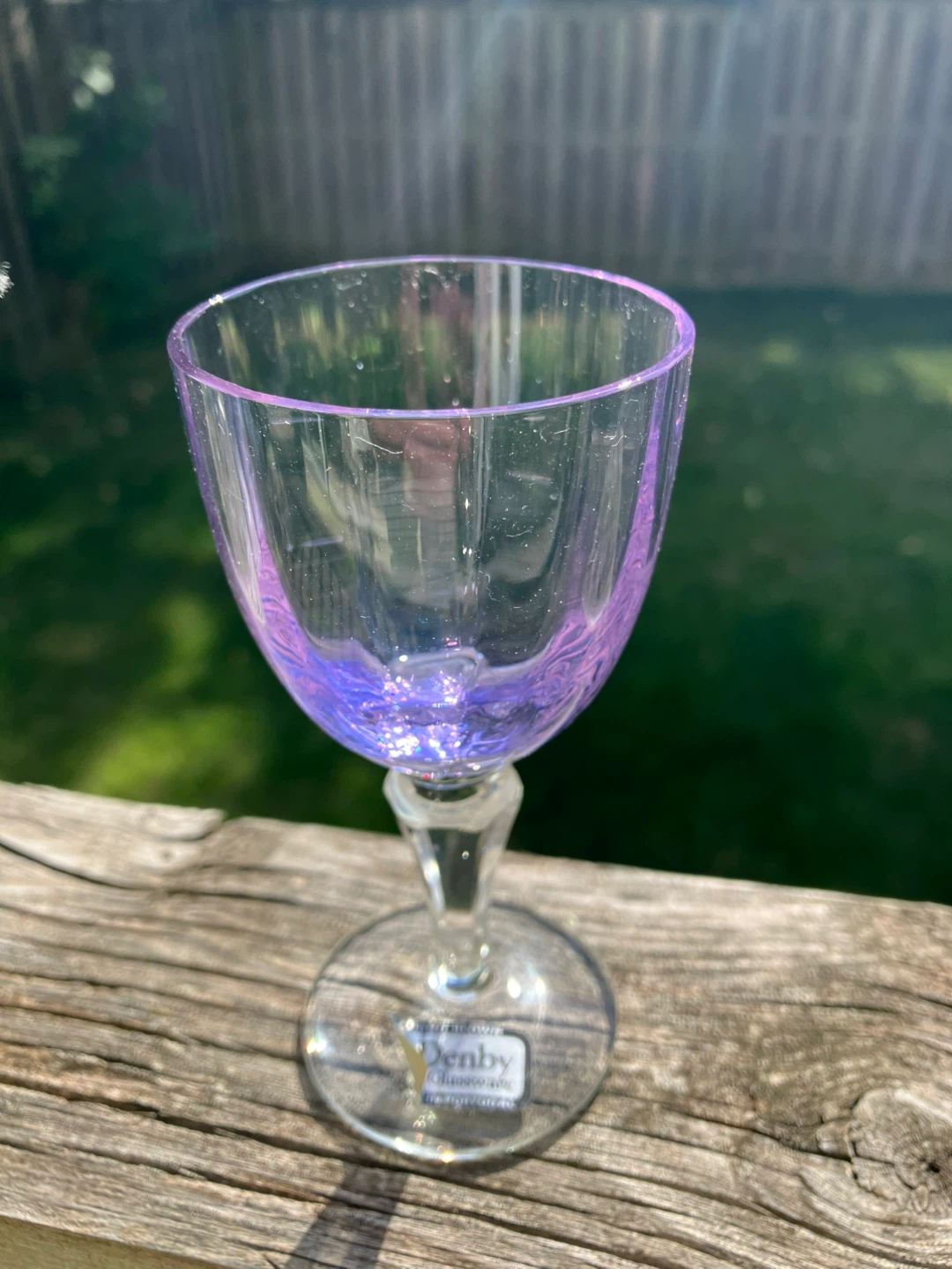 Denby Country Lilac Glass 11cm tall Vintage New Handblown - photo 5