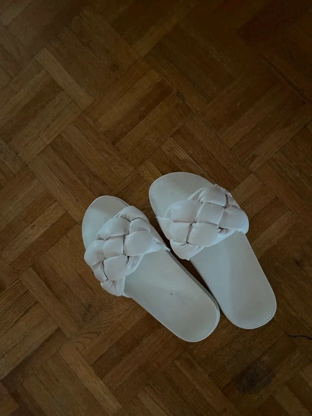 White Woven Slides thumbnail