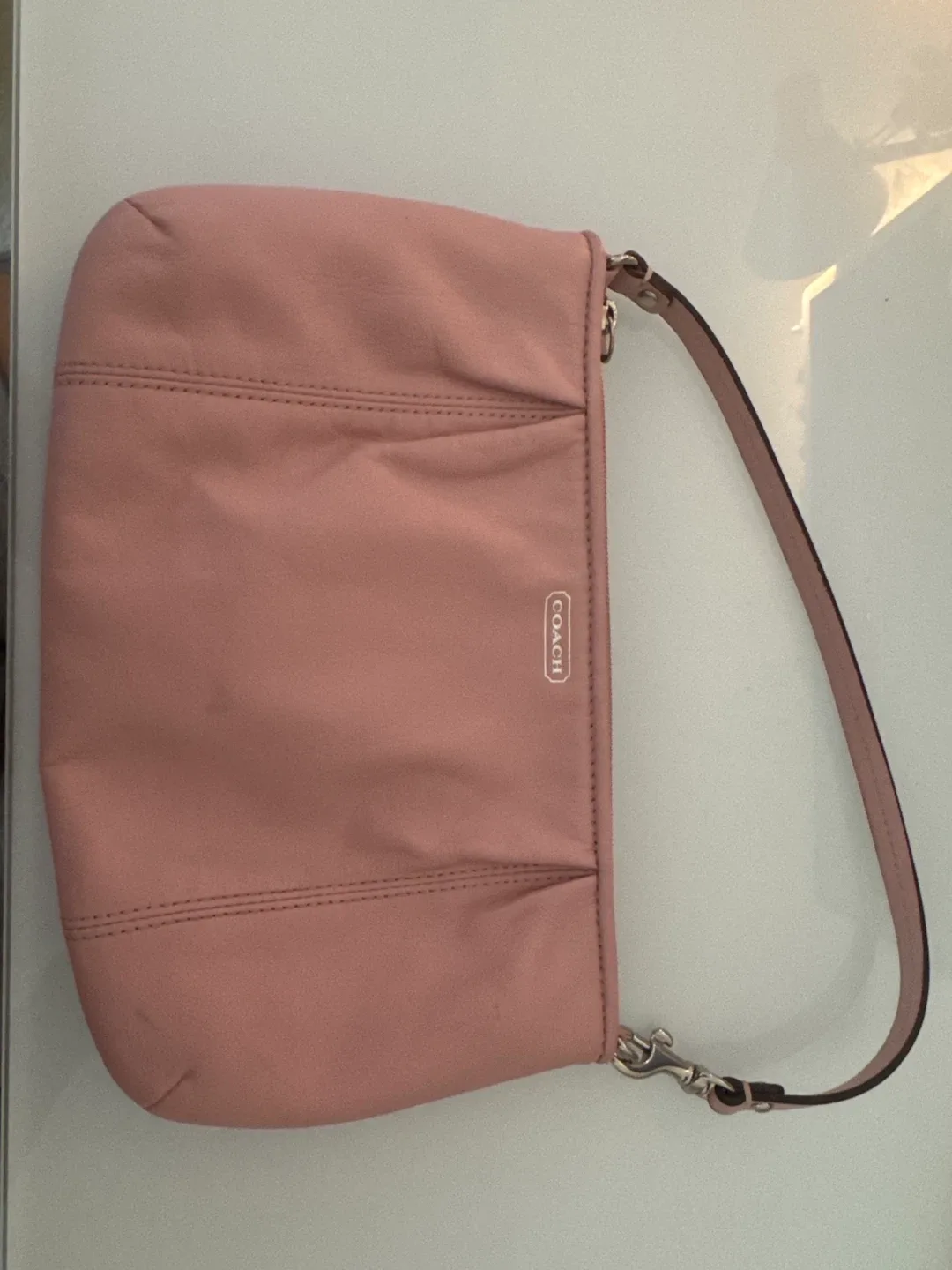 Coach Pink Leather Handbag thumbnail