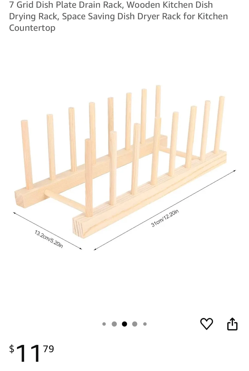 Wooden Kitchen Dish Drying Rack thumbnail