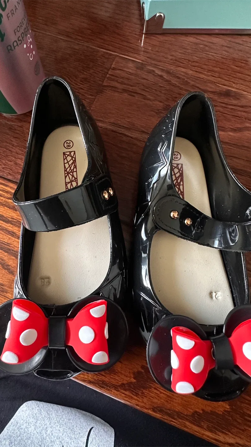 Minnie Mouse Black Jelly Shoes - Size 28 thumbnail