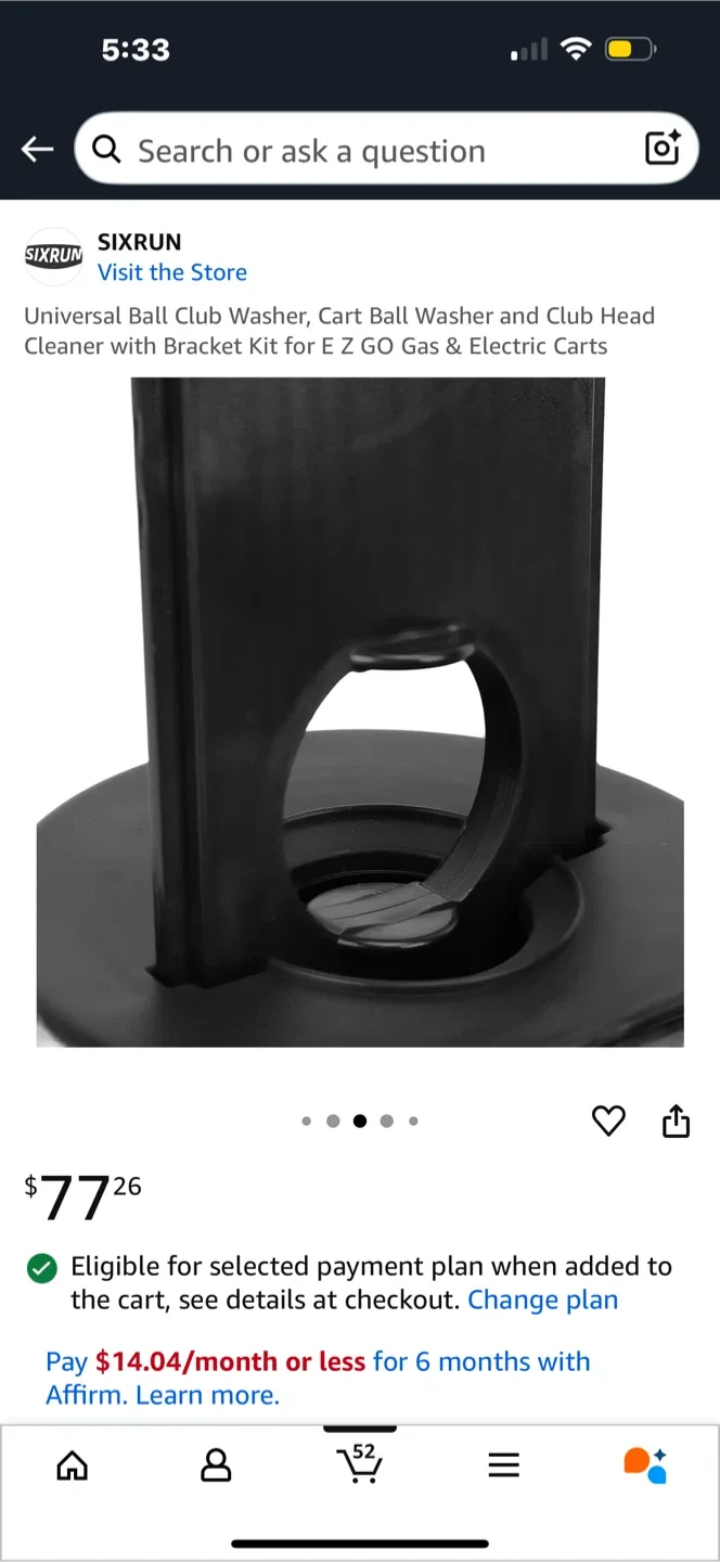 SIXRUN Universal Ball Club Washer - Golf Cart Accessory image indicator(6)