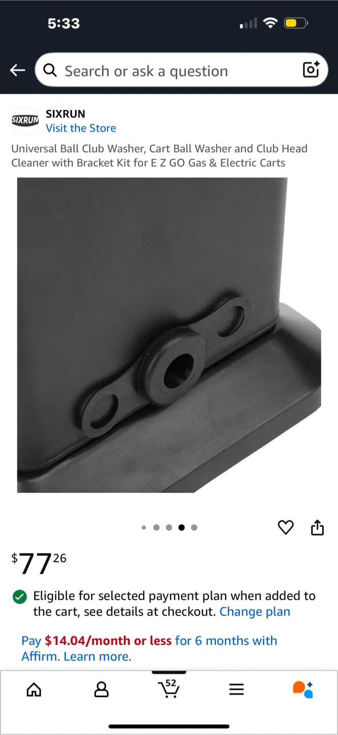 SIXRUN Universal Ball Club Washer - Golf Cart Accessory image indicator(7)