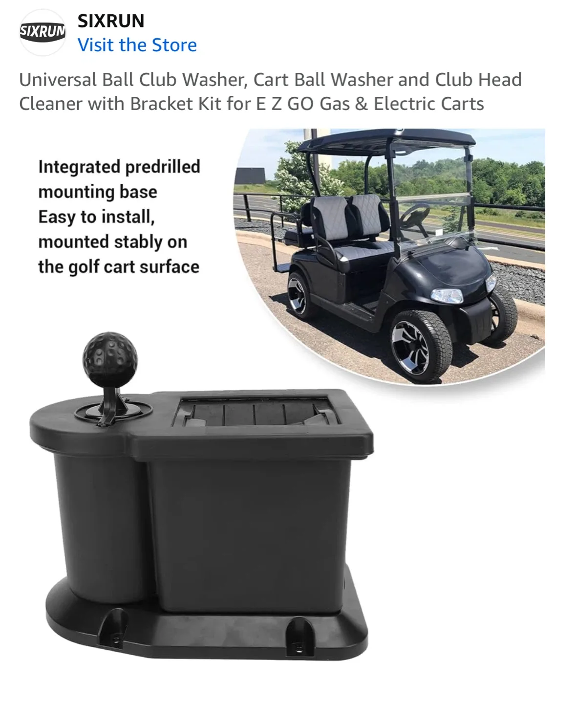 SIXRUN Universal Ball Club Washer - Golf Cart Accessory image indicator(2)